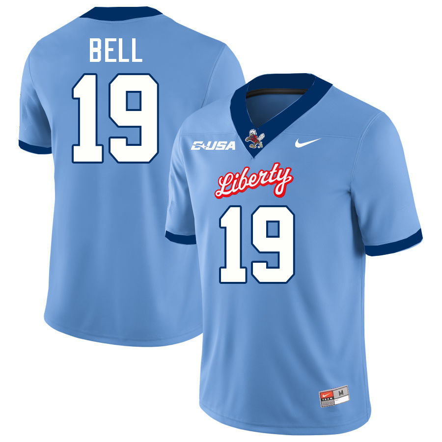 Liberty Flames #19 Marquis Bell College Football Jerseys Stitched-Light Blue